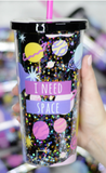 20 oz. I Need Space Glitter Tumbler with Straw