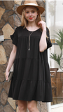 Short Sleeve Three Layer Dress