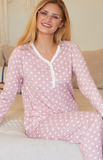 Cozy Long Sleeve Henley Pajama Set